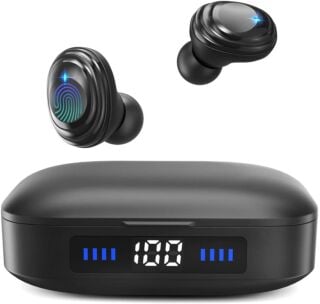Wireless Earbuds with Immersive Sound True 5.0 Bluetooth in-Ear Headphones with 2000mAh Charging Case Easy-Pairing Stereo Calls/Touch Control/Built-in Microphones/IPX7 Sweatproof/Deep Bass for Sports 02