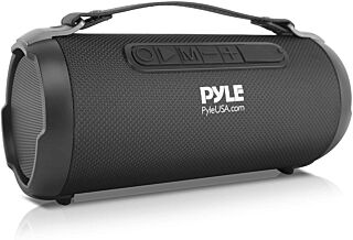 Wireless Portable Bluetooth Boombox Speaker - 200 Watt Rechargeable Boom Box Speaker Portable Music Barrel Loud Stereo System with AUX Input, MP3/USB/SD Port, Fm Radio, 4" Tweeter - Pyle PBMSPG1BK 02