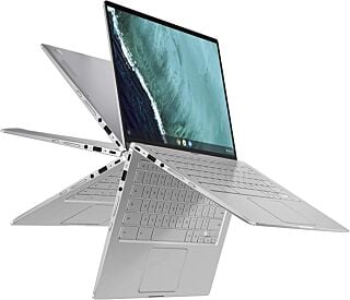 ASUS Chromebook Flip C434 2 in 1 Laptop, 14" Touchscreen FHD 4-Way NanoEdge Display, Intel Core M3-8100Y Processor, 4GB RAM, 32GB eMMC Storage Silver C434TA-DH342T (Renewed) 02