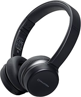 Phiaton BT 390 on Ear Hi-Fi Stereo Wireless Bluetooth Headphones, Foldable, Noise Isolation, EverPlay-X Wireless Headset, 30 Hours Play Time, with Deep Bass Stereo and Mic, Black 01