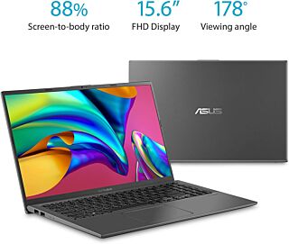 Asus VivoBook 15 Thin and Light Laptop, 15.6� FHD, Intel i5-1035G1 CPU, 8GB RAM, 512GB SSD, Backlit KB, Fingerprint, Windows 10, Slate Gray, F512JA-AS54 (Renewed) 01