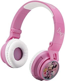 eKids Minnie Mouse Kids Bluetooth Headphones, Wireless Headphones with Microphone Includes Aux Cord, Volume Reduced Kids Foldable Headphones for School, Home, or Travel 02