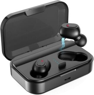 Bluetooth 5.0 Wireless Earbuds with 2000mAh Charging Case TWS Stereo Headphones 90Hours Continuous Playback in Ear Built in Mic Headset Premium Sound with Deep Bass for Sport 02