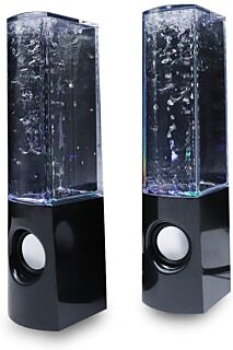 Aolyty Colorful LED Water Speaker with Dancing Fountain Light Show Sound for PC, MP3 Player, Laptops, Smartphone Black 01