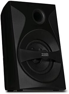 Acoustic Audio by Goldwood Bluetooth 5.1 Surround Sound System with LED Light Display, FM Tuner, USB and SD Card Inputs - 6-Piece Home Theater Speaker Set, Includes Remote Control - AA5400 Black 01