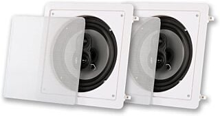 Acoustic Audio by Goldwood CSi83S in Wall/Ceiling 8" Speaker Pair Home Theater 3 Way Speakers, White 02