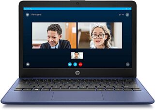 HP Stream 11.6-inch HD Laptop, Intel Celeron N4000, 4 GB RAM, 32 GB eMMC, Windows 10 Home in S Mode with Office 365 Personal for 1 Year (11-ak0010nr, Royal Blue) 01