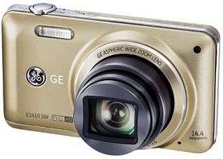 General Imaging Full-HD Digital Camera with 14.4MP, CMOS, 10X Optical Zoom, 3-Inch LCD, 28mm wide angle Lens, and HDMI (Gold) E1410SW-CP 02